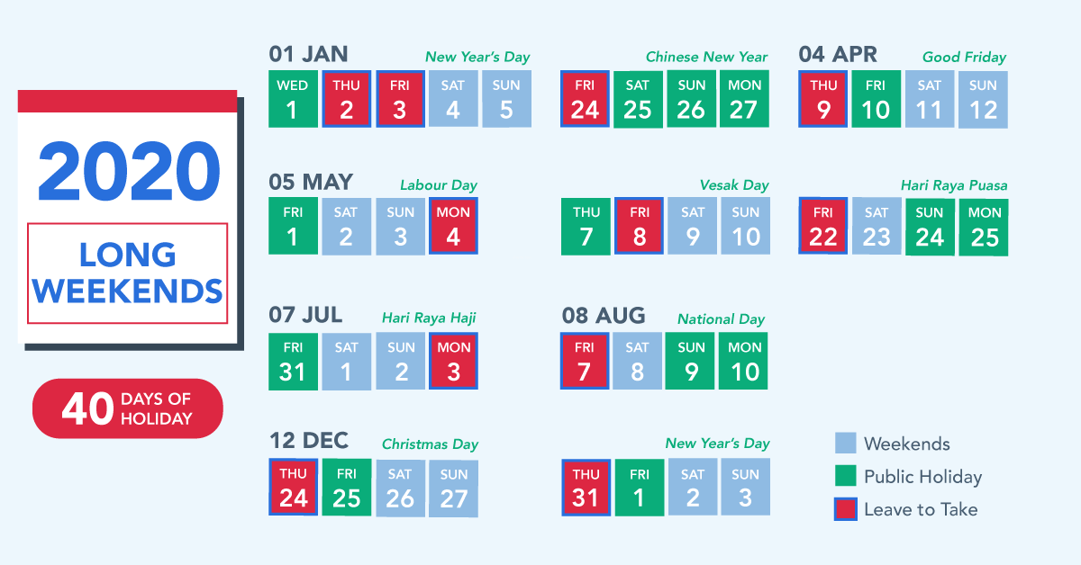 Calendar 2020 Singapore With Holidays