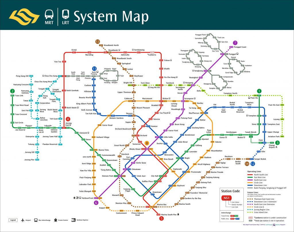 MRT Network System Map