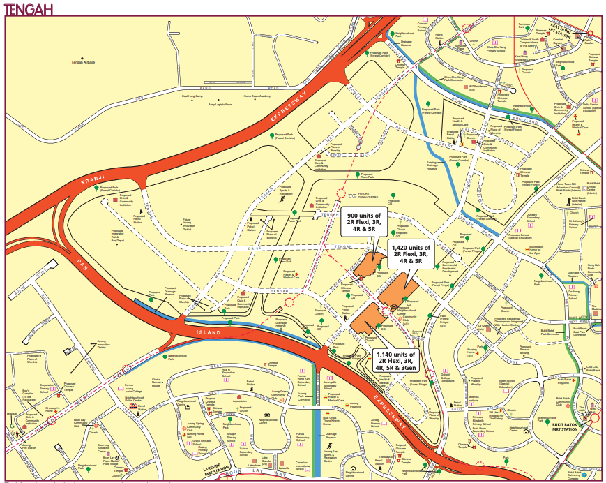 Tengah Nov 19 HDB BTO Sales Launch Map