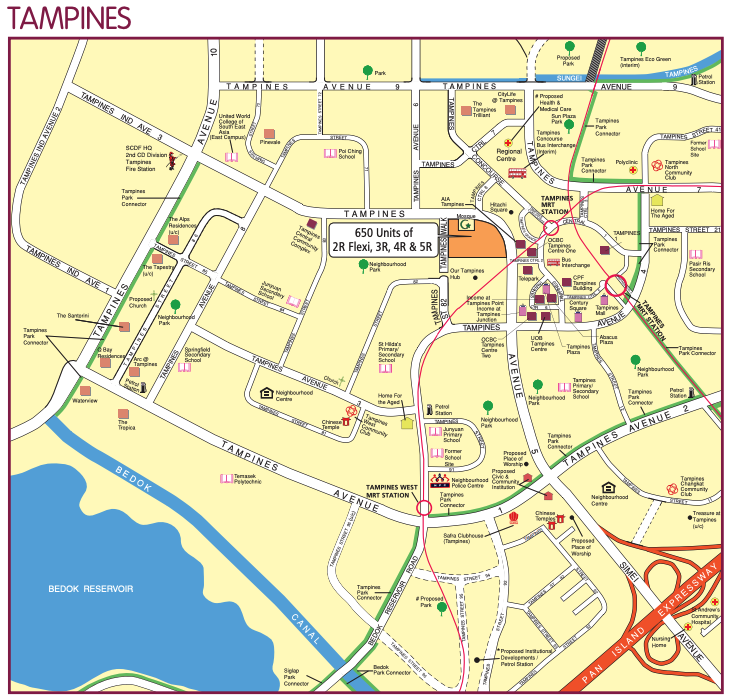 Tampines Nov 19 HDB BTO Sales Launch Map