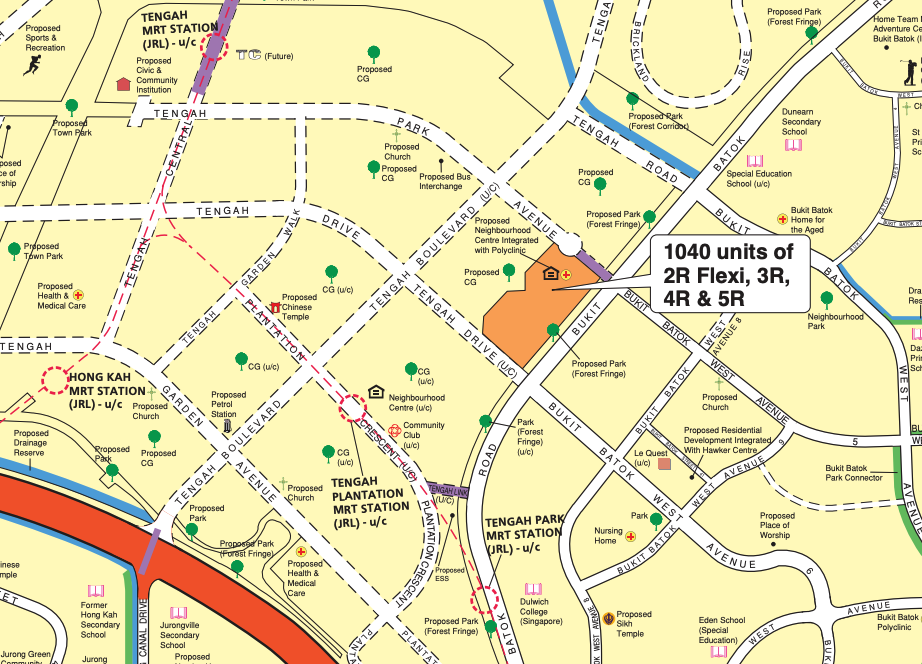 Map of Tengah BTO August 2020