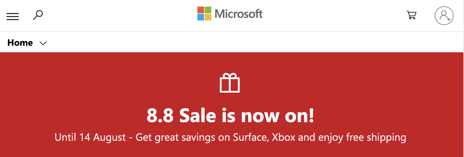 microsoft 8.8 sale