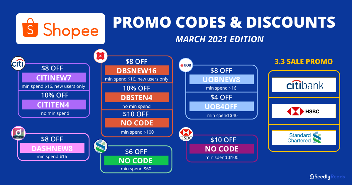 Shopee Promo Codes And Credit Card Discounts For Shopaholics March 2021