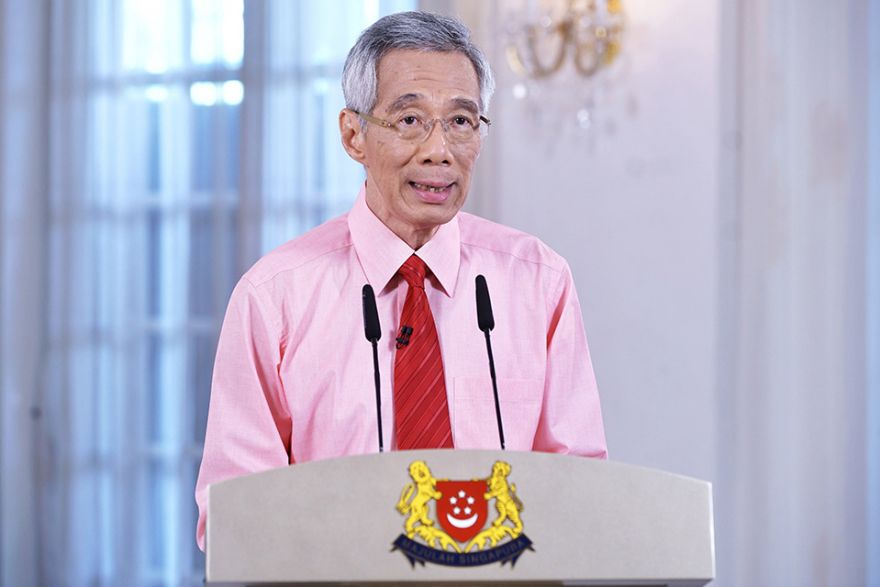 The Business Times PM Lee Hsien Loong announcing Circuit Breaker